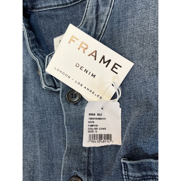 FRAME Long-Sleeve Denim Jumpsuit Size Small New - Picture 4 of 10